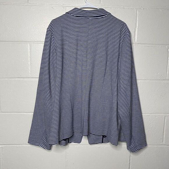 Lane Bryant Women Knit Blazer Jacket Size 26 Single Breast 1 Button Stretch - Picture 4 of 9
